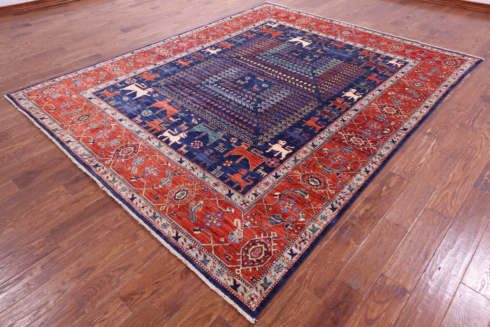 Persian Fine Serapi Hand Knotted Wool Rug - 8' 0" X 10' 0" - Golden Nile