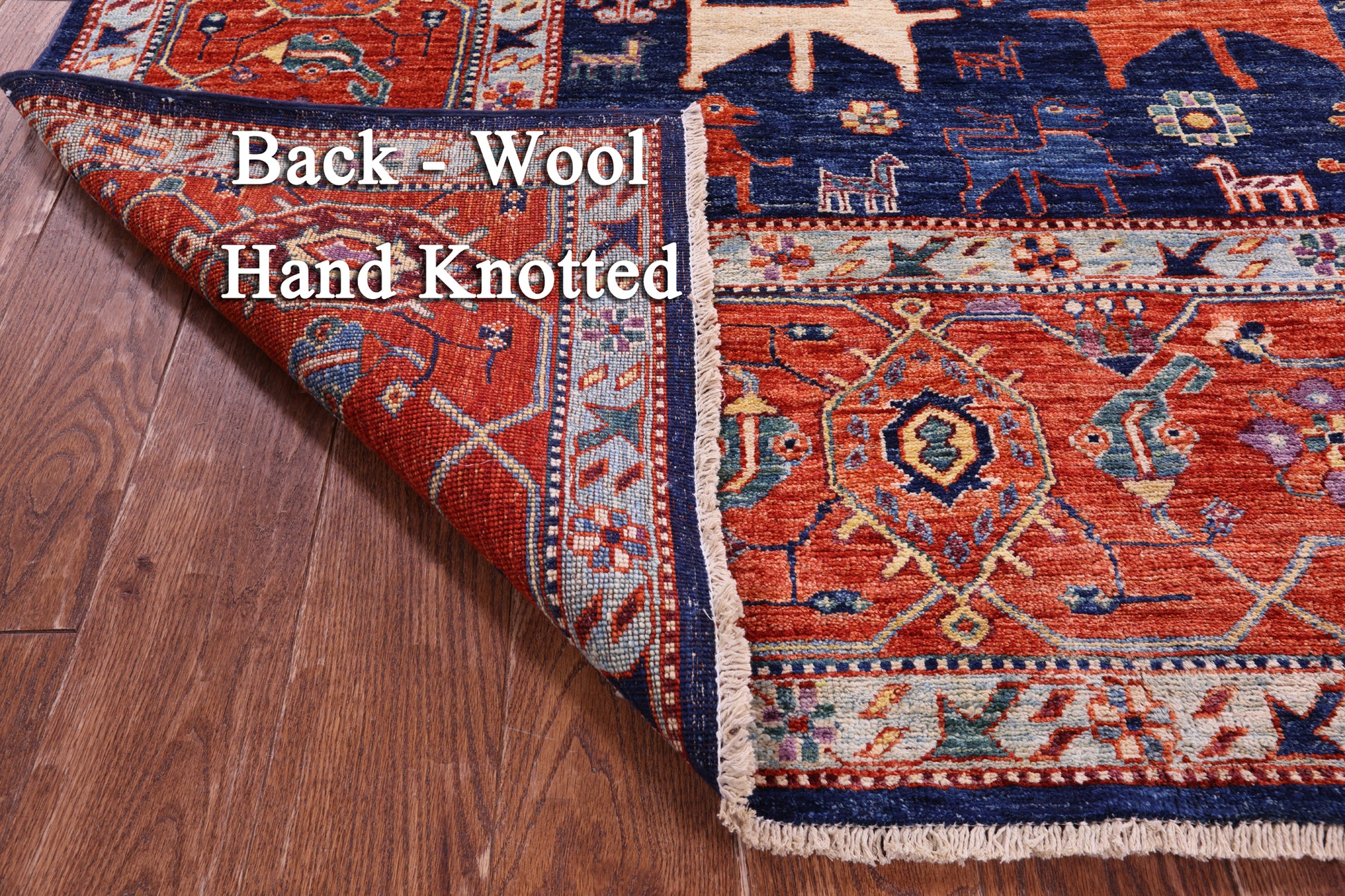 Persian Fine Serapi Hand Knotted Wool Rug - 8' 0" X 10' 0" - Golden Nile