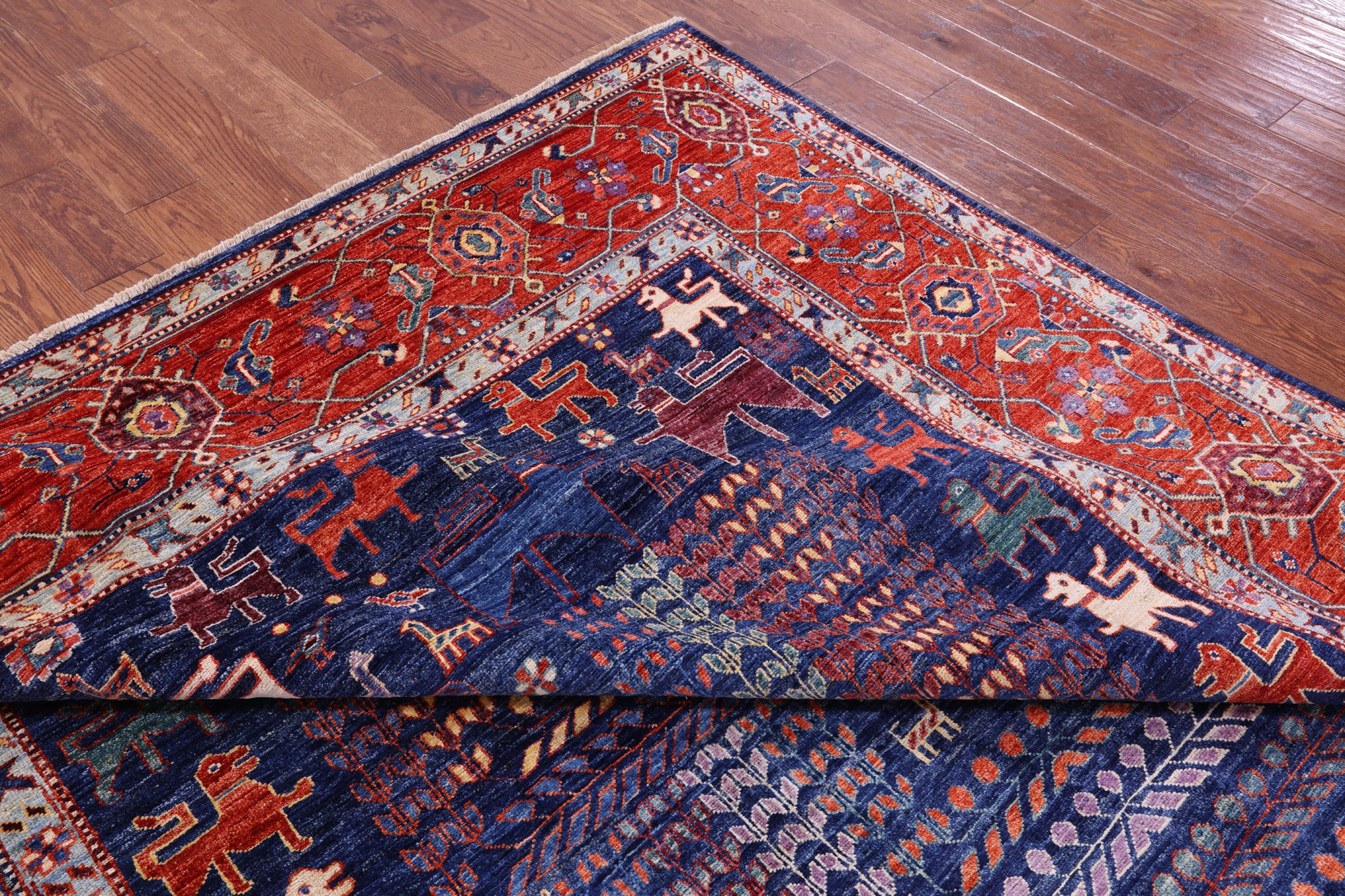Persian Fine Serapi Hand Knotted Wool Rug - 8' 0" X 10' 0" - Golden Nile