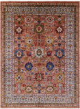 Persian Fine Serapi Hand Knotted Wool Rug - 9' 0" X 11' 9" - Golden Nile