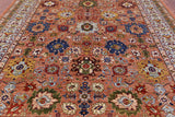 Persian Fine Serapi Hand Knotted Wool Rug - 9' 0" X 11' 9" - Golden Nile