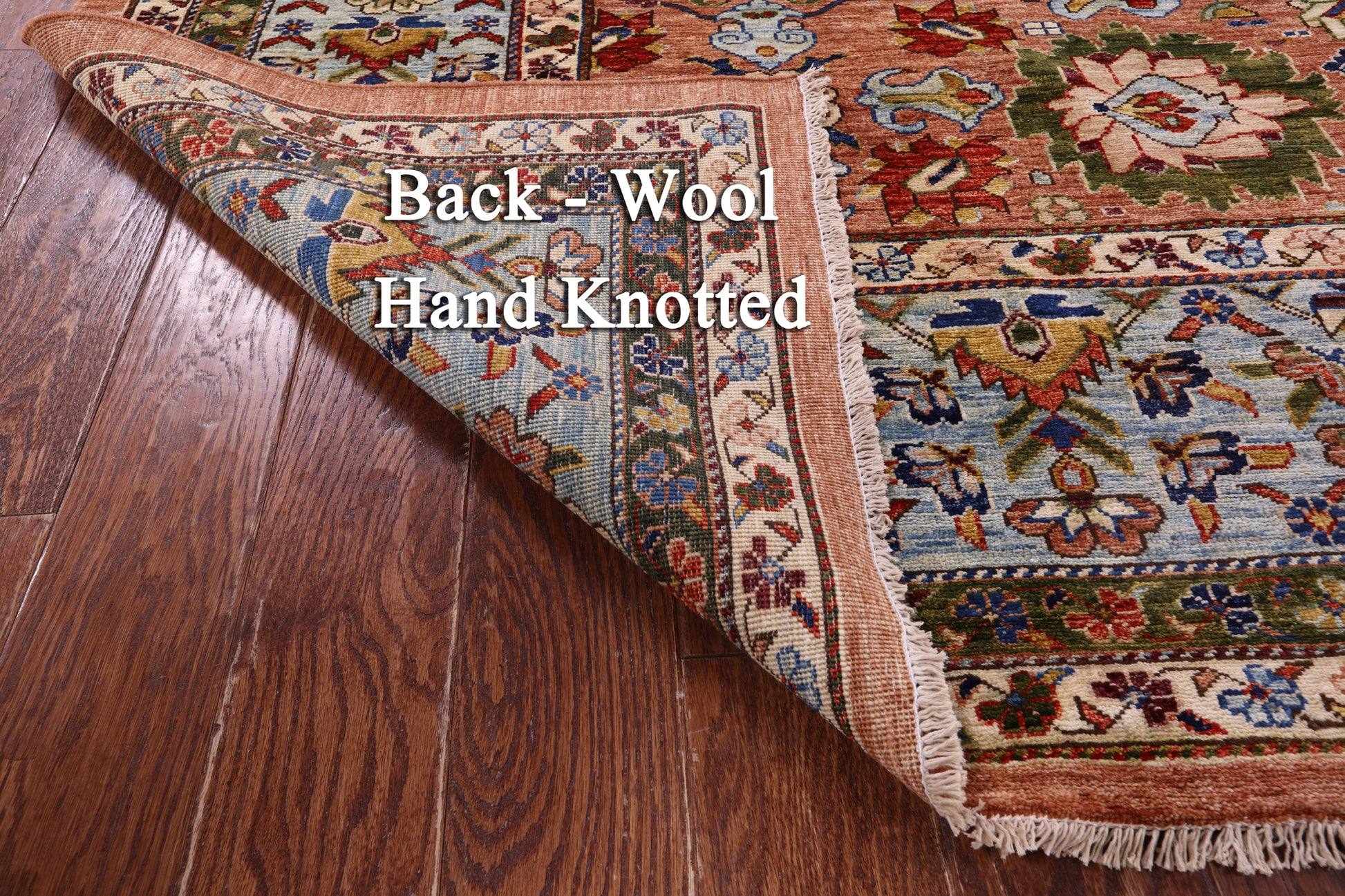 Persian Fine Serapi Hand Knotted Wool Rug - 9' 0" X 11' 9" - Golden Nile