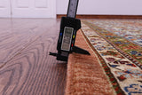 Persian Fine Serapi Hand Knotted Wool Rug - 9' 0" X 11' 9" - Golden Nile