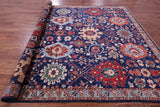 Blue Persian Fine Serapi Hand Knotted Wool Rug - 9' 1" X 12' 0" - Golden Nile
