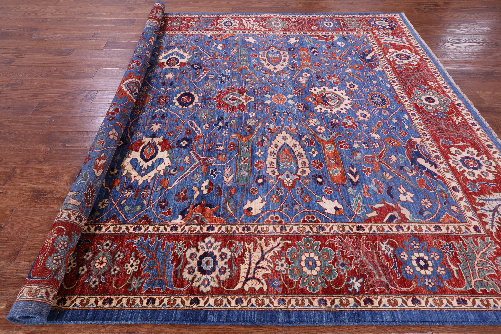 Persian Fine Serapi Hand Knotted Wool Rug - 8' 3" X 9' 11" - Golden Nile