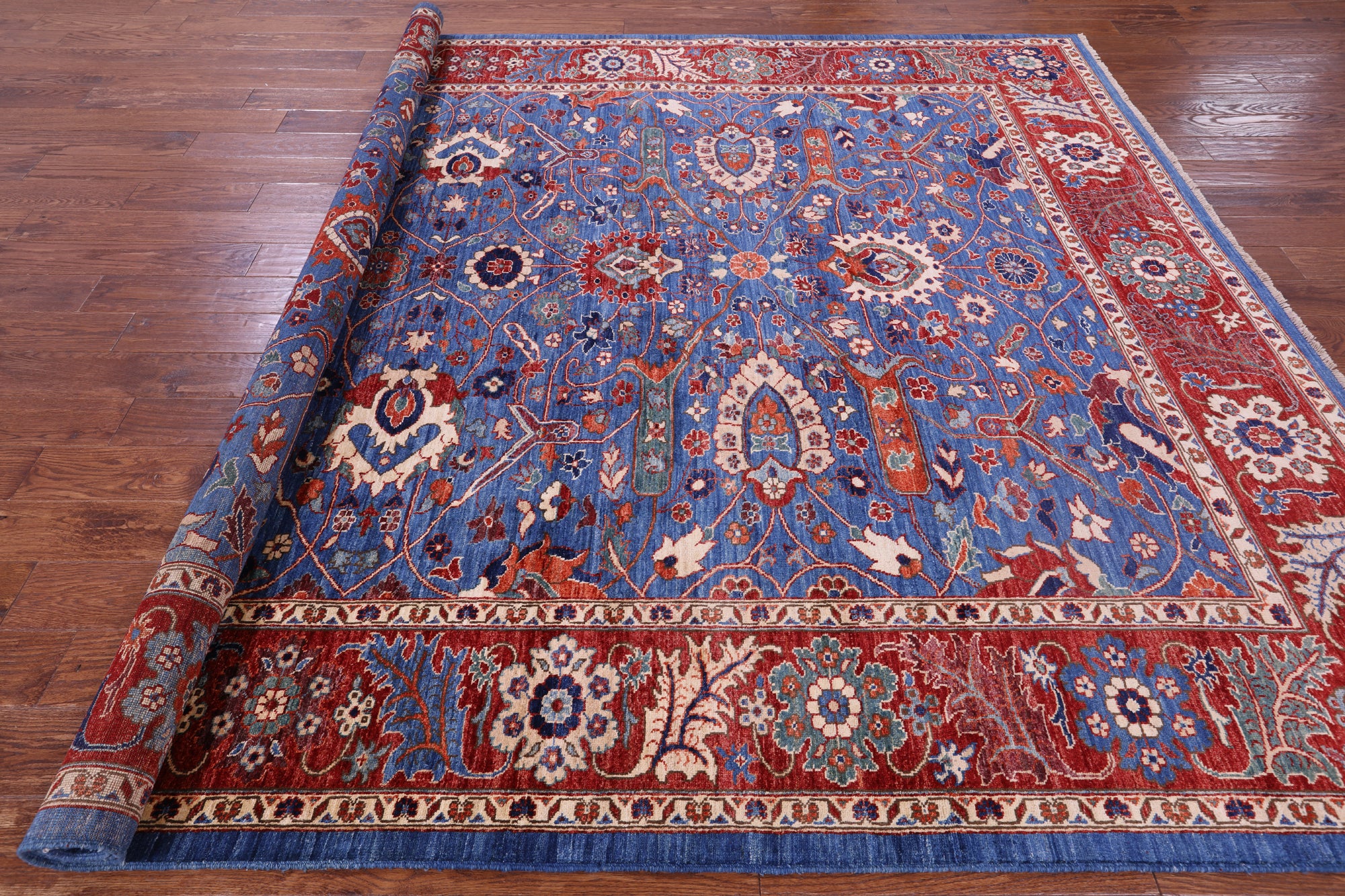Persian Fine Serapi Hand Knotted Wool Rug - 8' 3" X 9' 11" - Golden Nile