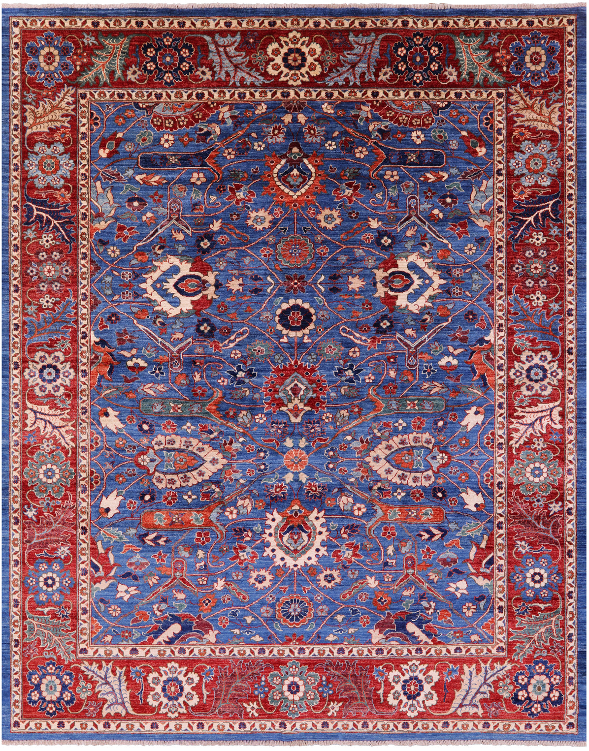 Persian Fine Serapi Hand Knotted Wool Rug - 8' 3" X 9' 11" - Golden Nile