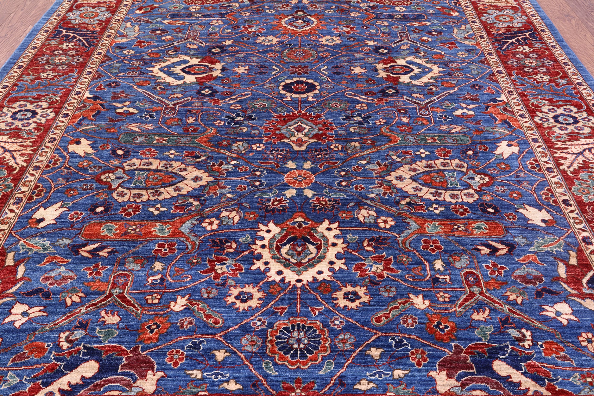 Persian Fine Serapi Hand Knotted Wool Rug - 8' 3" X 9' 11" - Golden Nile