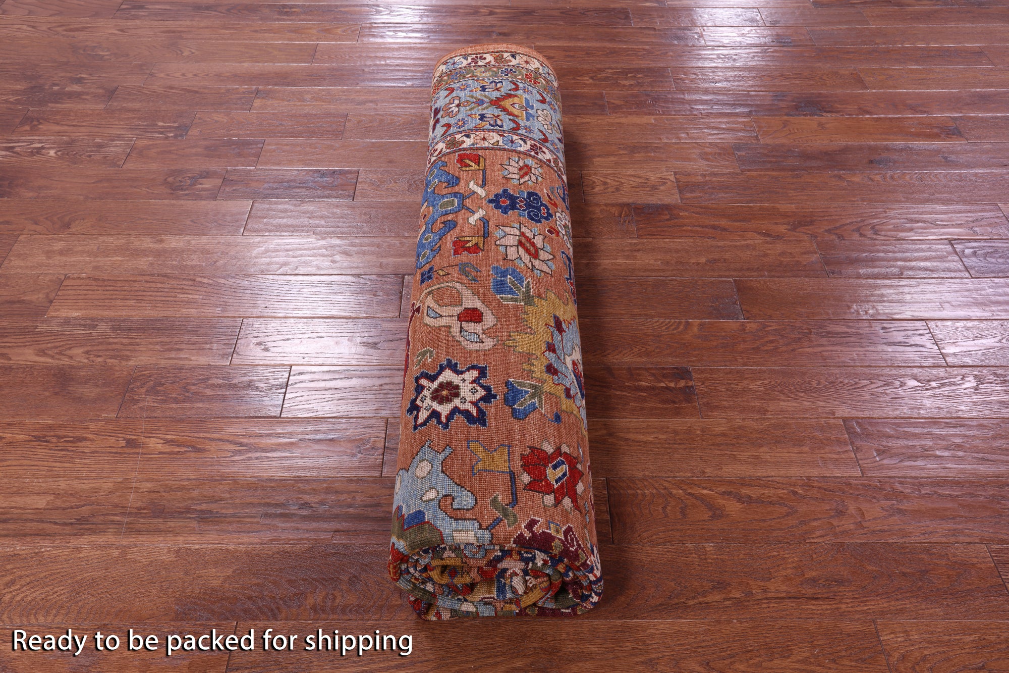 Persian Fine Serapi Hand Knotted Wool Rug - 9' 0" X 12' 0" - Golden Nile