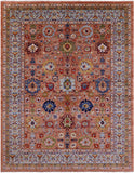 Persian Fine Serapi Hand Knotted Wool Rug - 9' 0" X 12' 0" - Golden Nile