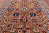 Persian Fine Serapi Hand Knotted Wool Rug - 9' 0" X 12' 0" - Golden Nile