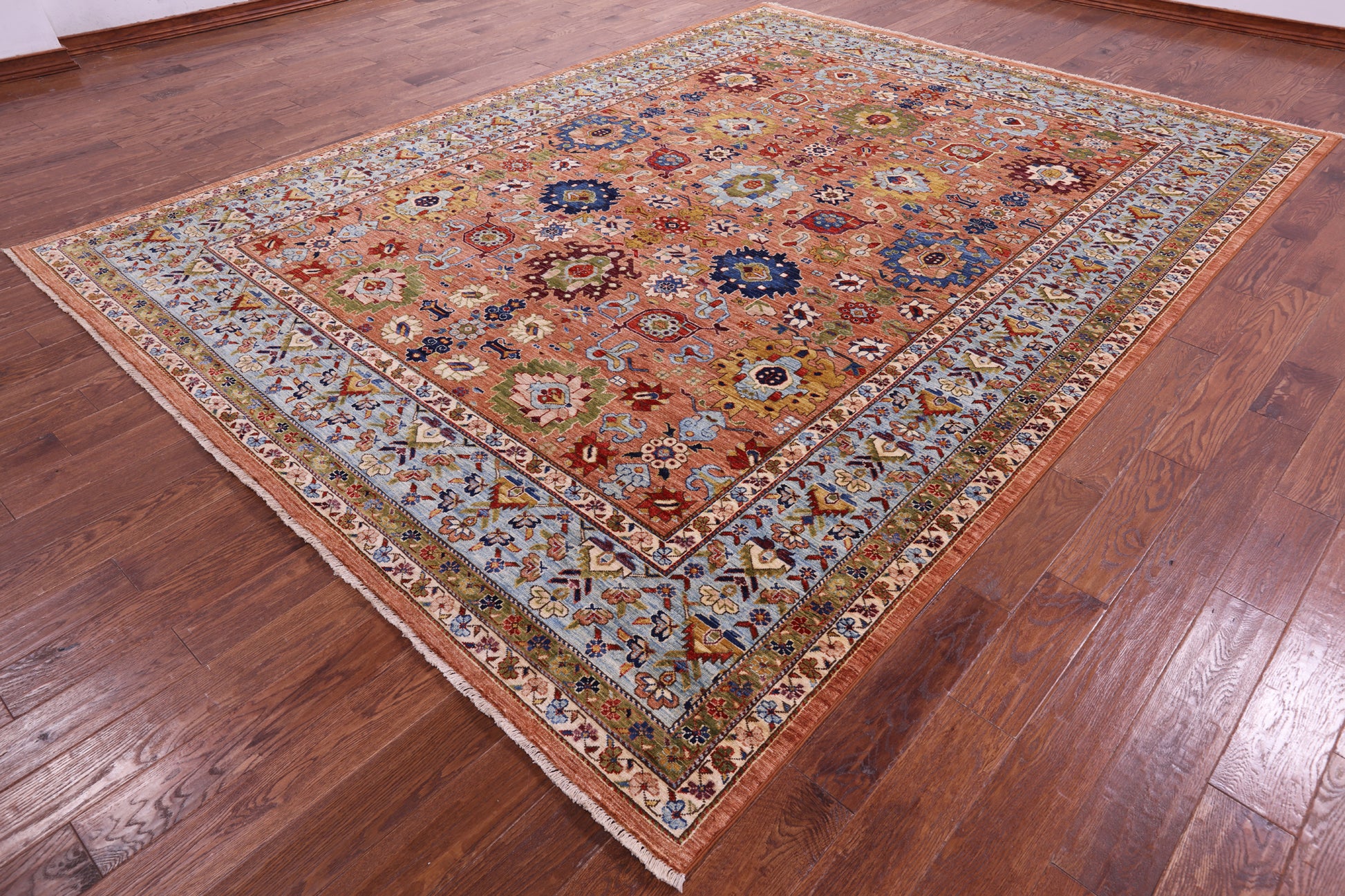 Persian Fine Serapi Hand Knotted Wool Rug - 9' 0" X 12' 0" - Golden Nile