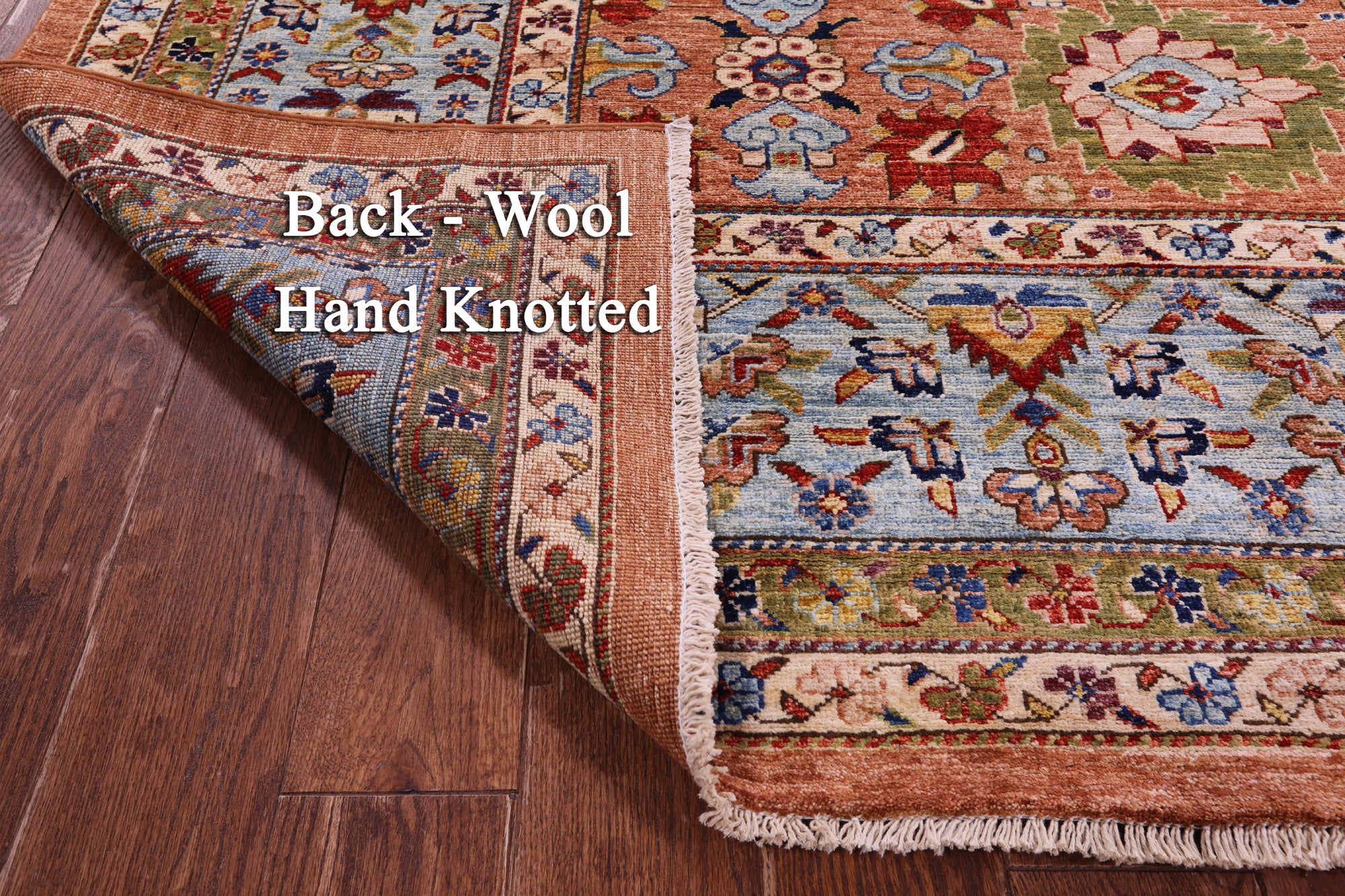 Persian Fine Serapi Hand Knotted Wool Rug - 9' 0" X 12' 0" - Golden Nile