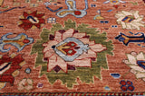 Persian Fine Serapi Hand Knotted Wool Rug - 9' 0" X 12' 0" - Golden Nile
