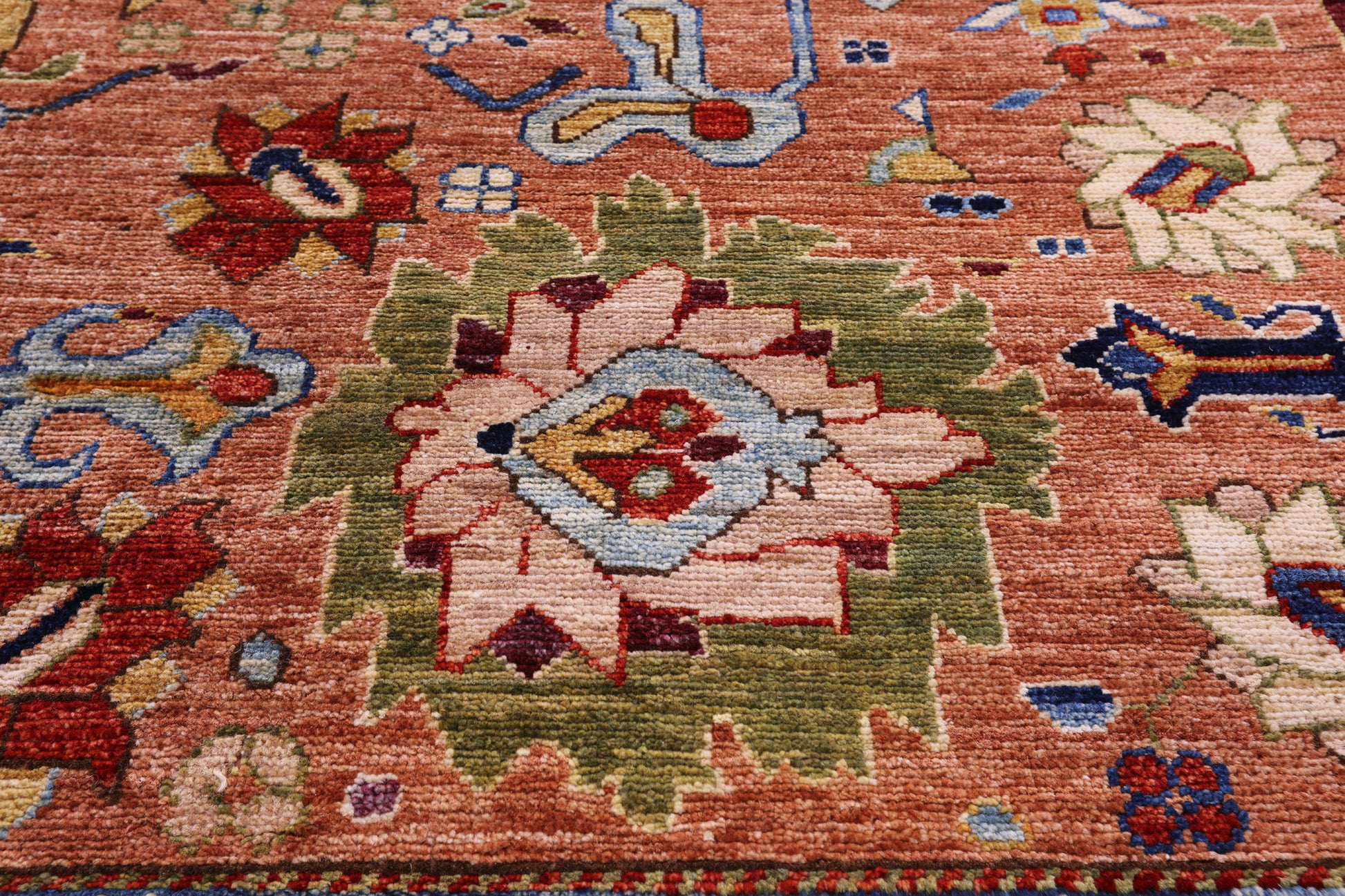 Persian Fine Serapi Hand Knotted Wool Rug - 9' 0" X 12' 0" - Golden Nile