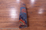 Blue Persian Fine Serapi Hand Knotted Wool Rug - 8' 2" X 9' 8" - Golden Nile