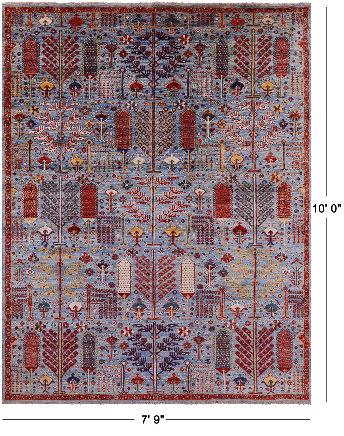 Persian Ziegler Hand Knotted Wool Rug - 7' 9" X 10' 0" - Golden Nile