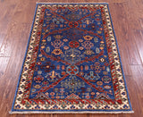 Persian Fine Serapi Handmade Wool Rug - 3' 1" X 4' 8" - Golden Nile