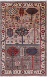 Tribal Persian Gabbeh Hand Knotted Wool Rug - 3' 3" X 5' 2" - Golden Nile