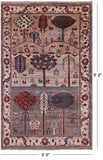 Tribal Persian Gabbeh Hand Knotted Wool Rug - 3' 3" X 5' 2" - Golden Nile