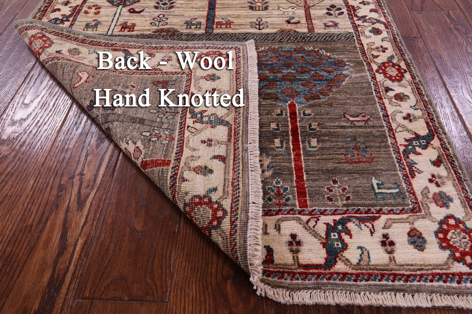 Tribal Persian Gabbeh Hand Knotted Wool Rug - 3' 0" X 5' 3" - Golden Nile