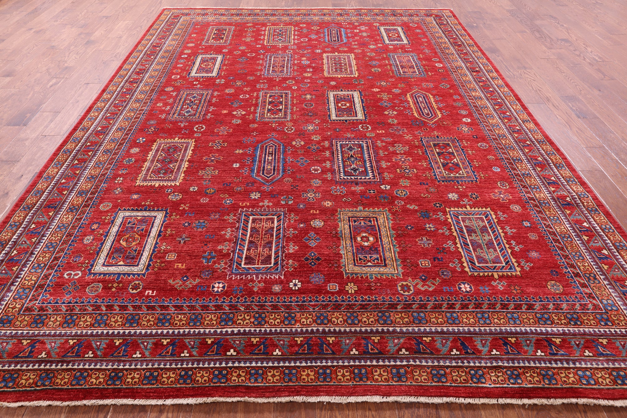 Persian Fine Serapi Hand Knotted Wool Rug - 9' 1" X 12' 0" - Golden Nile