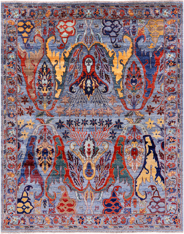 Persian Fine Serapi Handmade Wool Rug - 7' 11