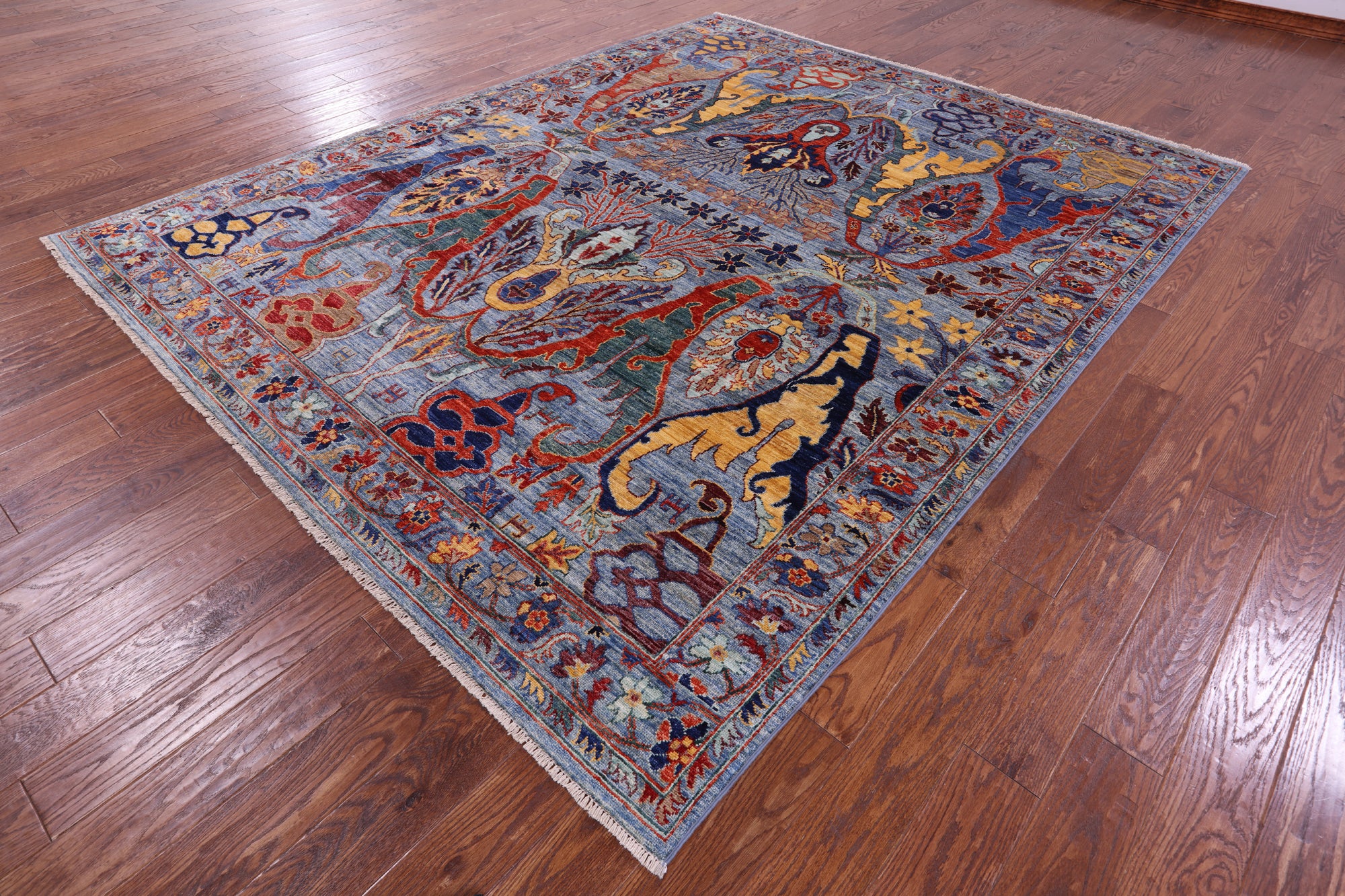Persian Fine Serapi Handmade Wool Rug - 7' 11" X 9' 8" - Golden Nile