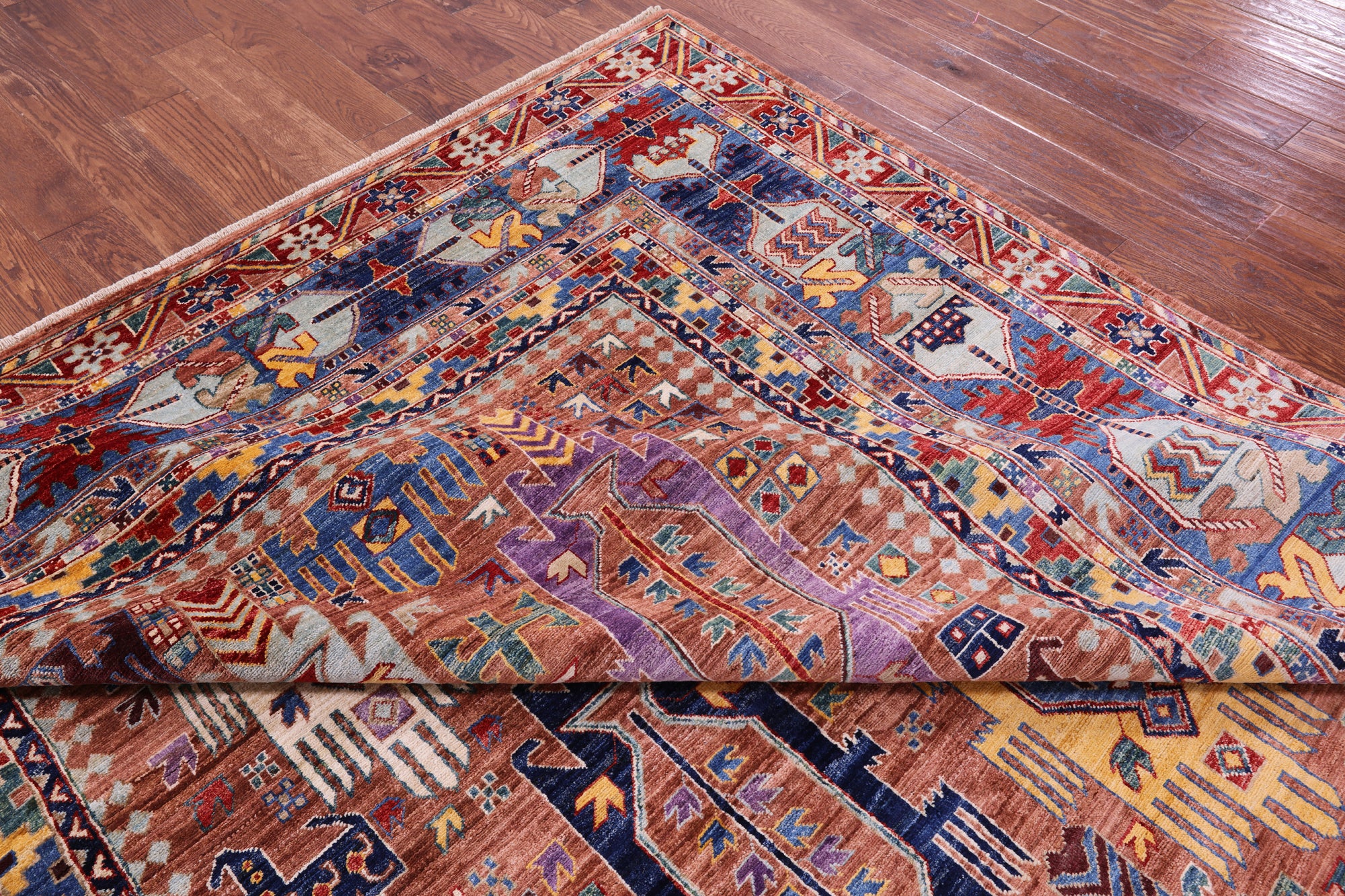 Persian Fine Serapi Hand Knotted Wool Rug - 8' 10" X 11' 5" - Golden Nile