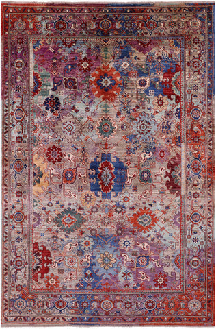 Persian Fine Serapi Handmade Wool Rug - 5' 7