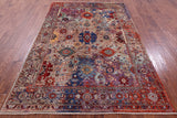 Persian Fine Serapi Handmade Wool Rug - 5' 7" X 8' 4" - Golden Nile