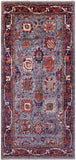 Blue Persian Fine Serapi Hand Knotted Wool Rug - 5' 9" X 12' 8" - Golden Nile