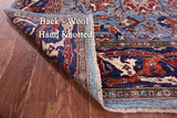 Blue Persian Fine Serapi Hand Knotted Wool Rug - 5' 9" X 12' 8" - Golden Nile