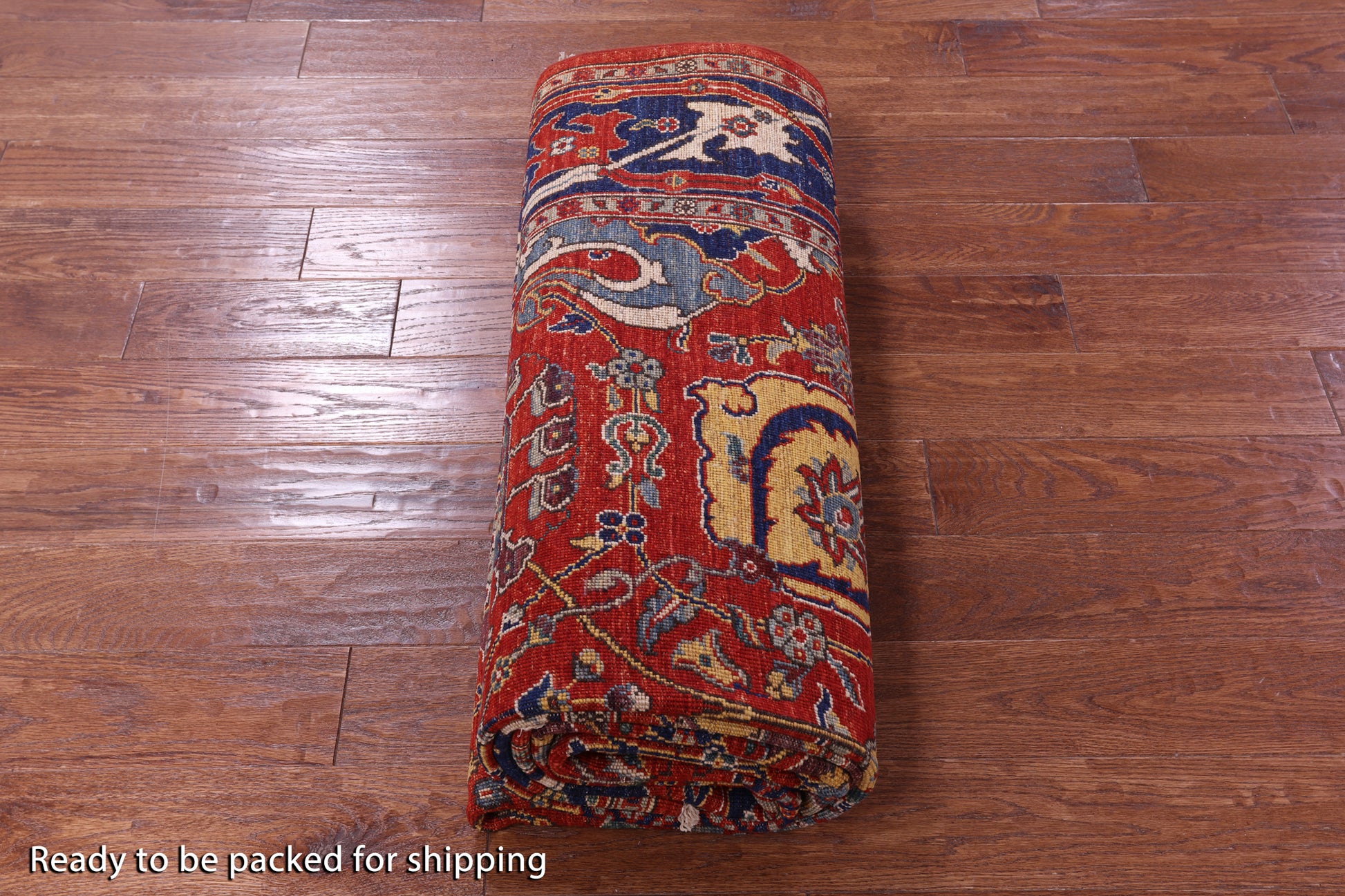 Persian Fine Serapi Handmade Wool Rug - 5' 10" X 11' 8" - Golden Nile