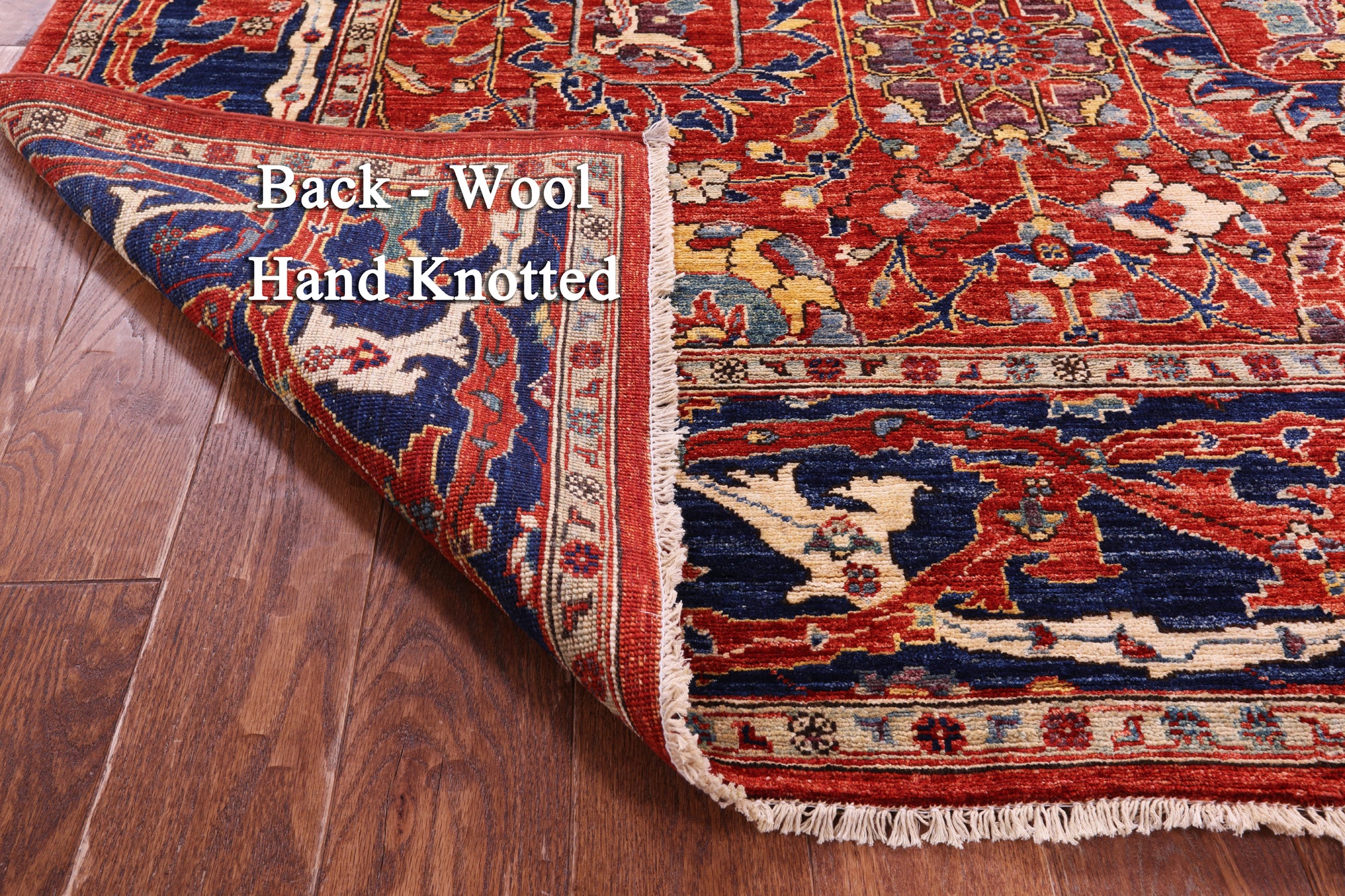 Persian Fine Serapi Handmade Wool Rug - 5' 10" X 11' 8" - Golden Nile