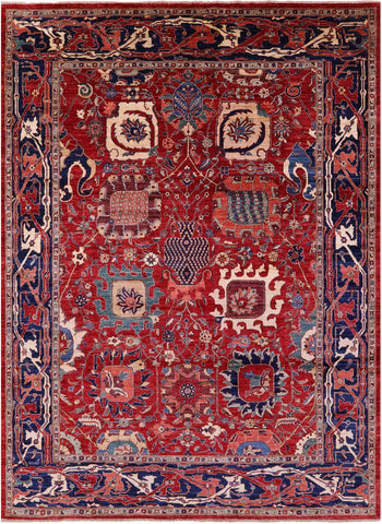Persian Fine Serapi Hand Knotted Wool Rug - 8' 10