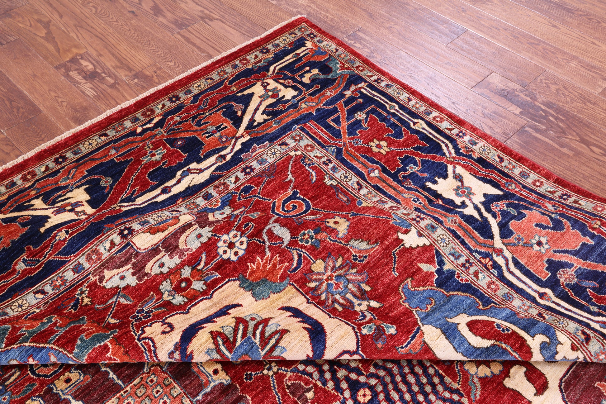 Persian Fine Serapi Hand Knotted Wool Rug - 8' 10" X 11' 11" - Golden Nile