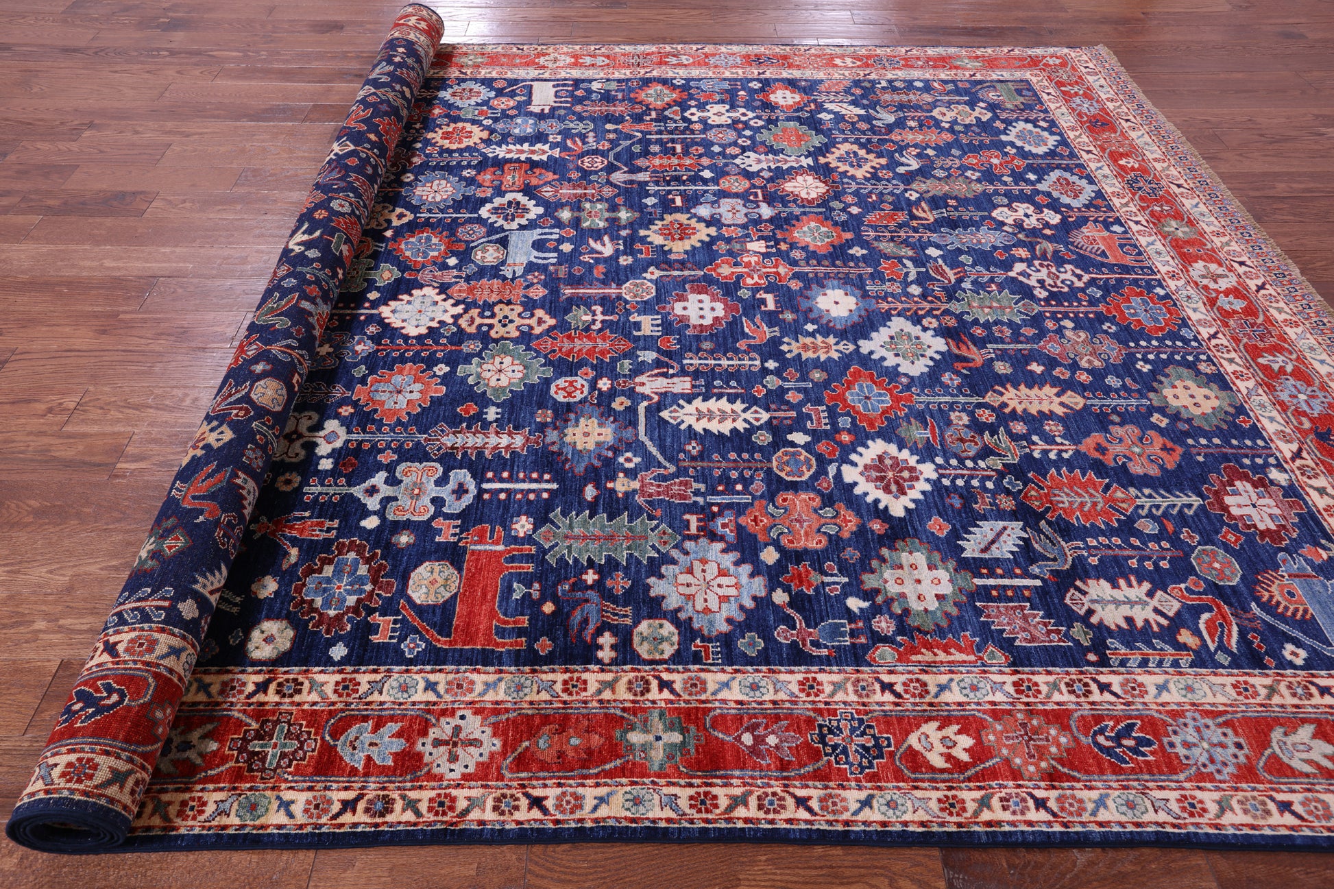 Persian Fine Serapi Handmade Wool Rug - 8' 8" X 11' 11" - Golden Nile