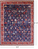 Persian Fine Serapi Handmade Wool Rug - 8' 8" X 11' 11" - Golden Nile