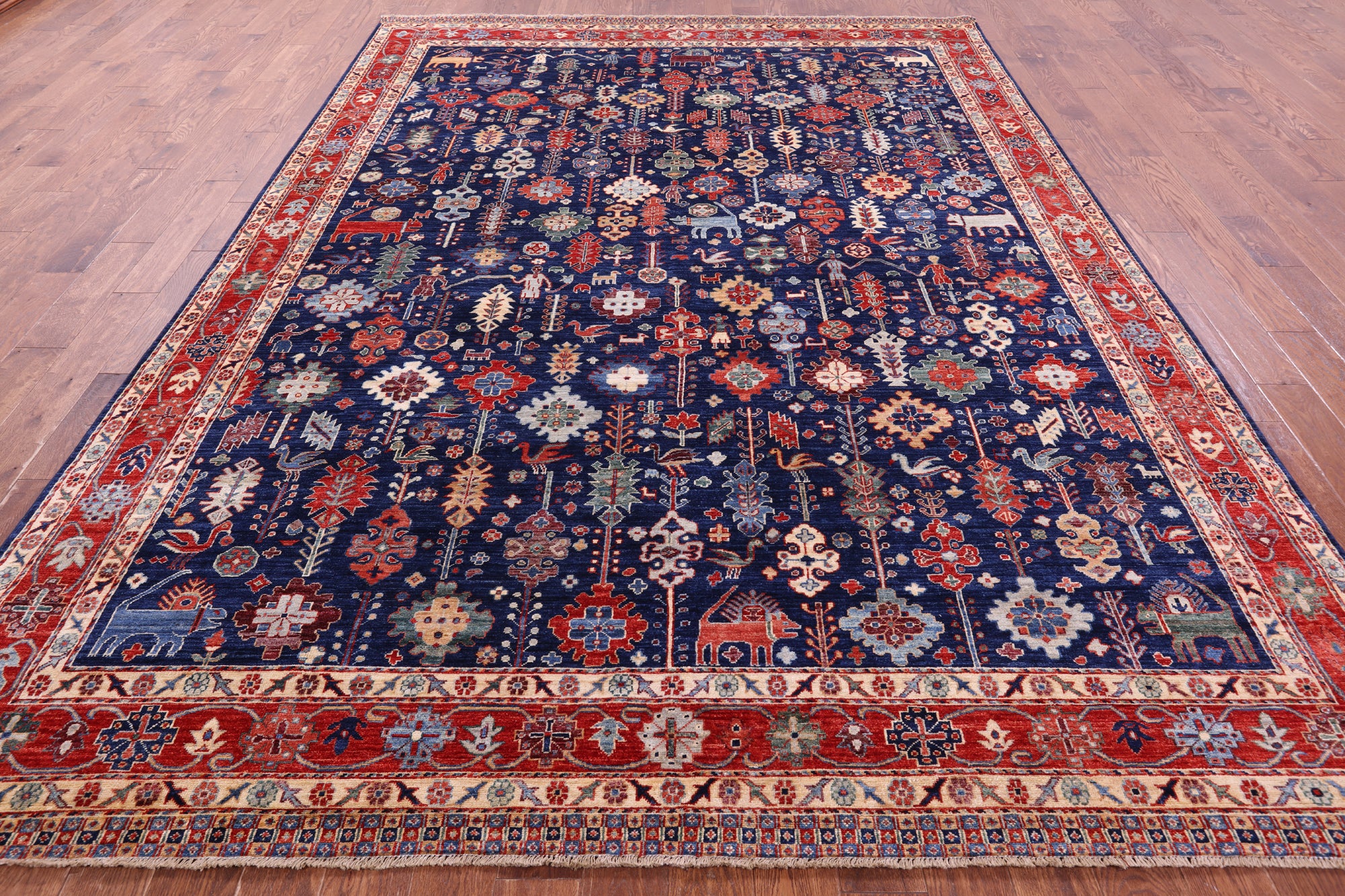 Persian Fine Serapi Handmade Wool Rug - 8' 8" X 11' 11" - Golden Nile