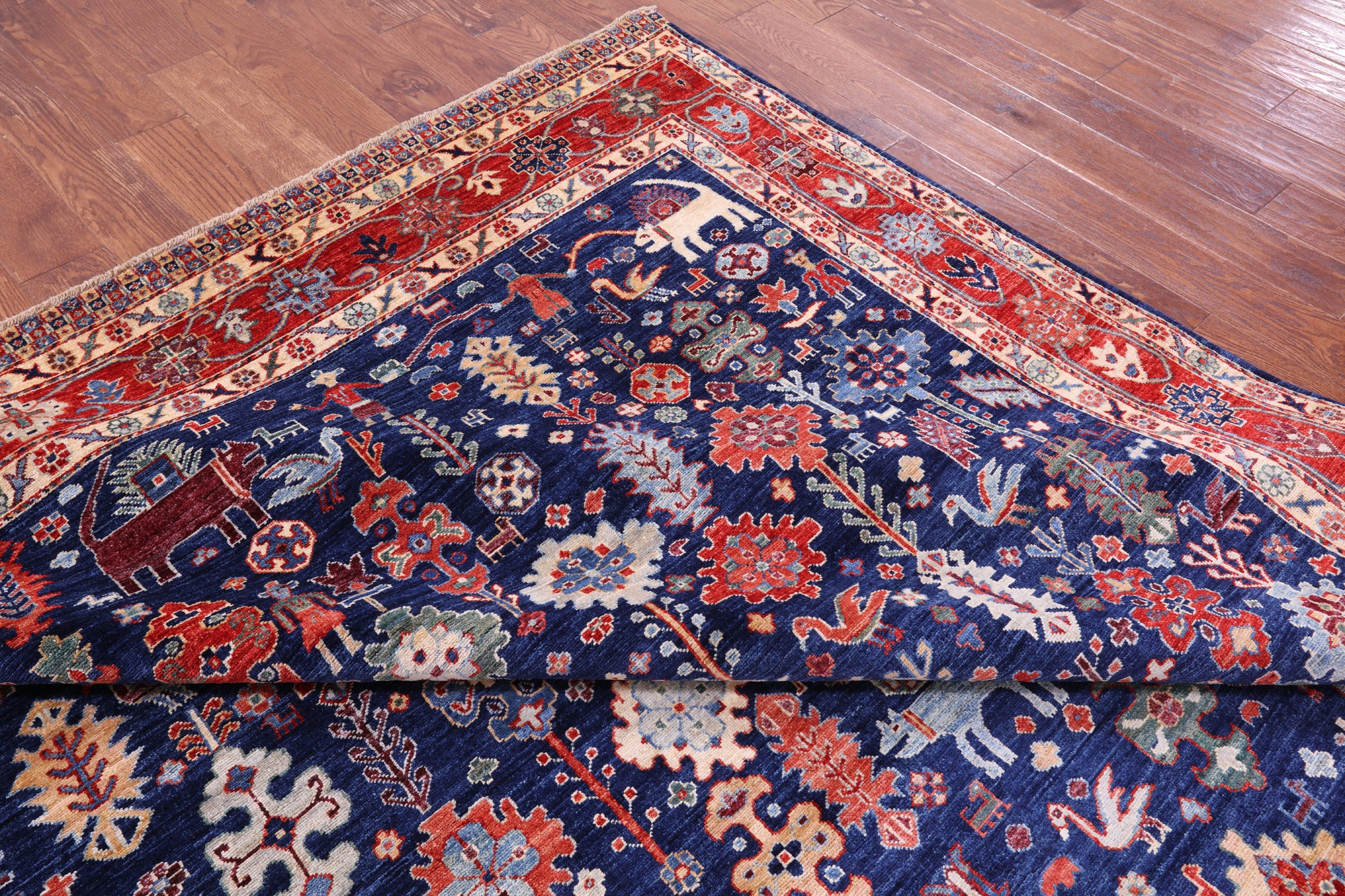 Persian Fine Serapi Handmade Wool Rug - 8' 8" X 11' 11" - Golden Nile