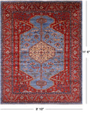 Persian Fine Serapi Hand Knotted Wool Rug - 8' 10" X 11' 6" - Golden Nile