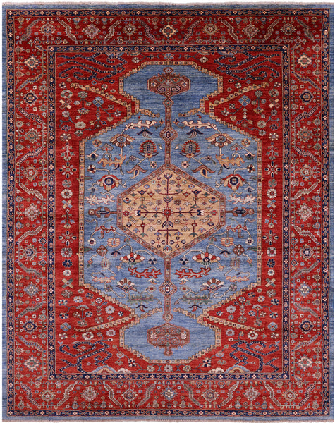 Persian Fine Serapi Hand Knotted Wool Rug - 8' 10" X 11' 6" - Golden Nile