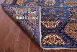 Blue Persian Fine Serapi Hand Knotted Wool Rug - 8' 5" X 12' 2" - Golden Nile