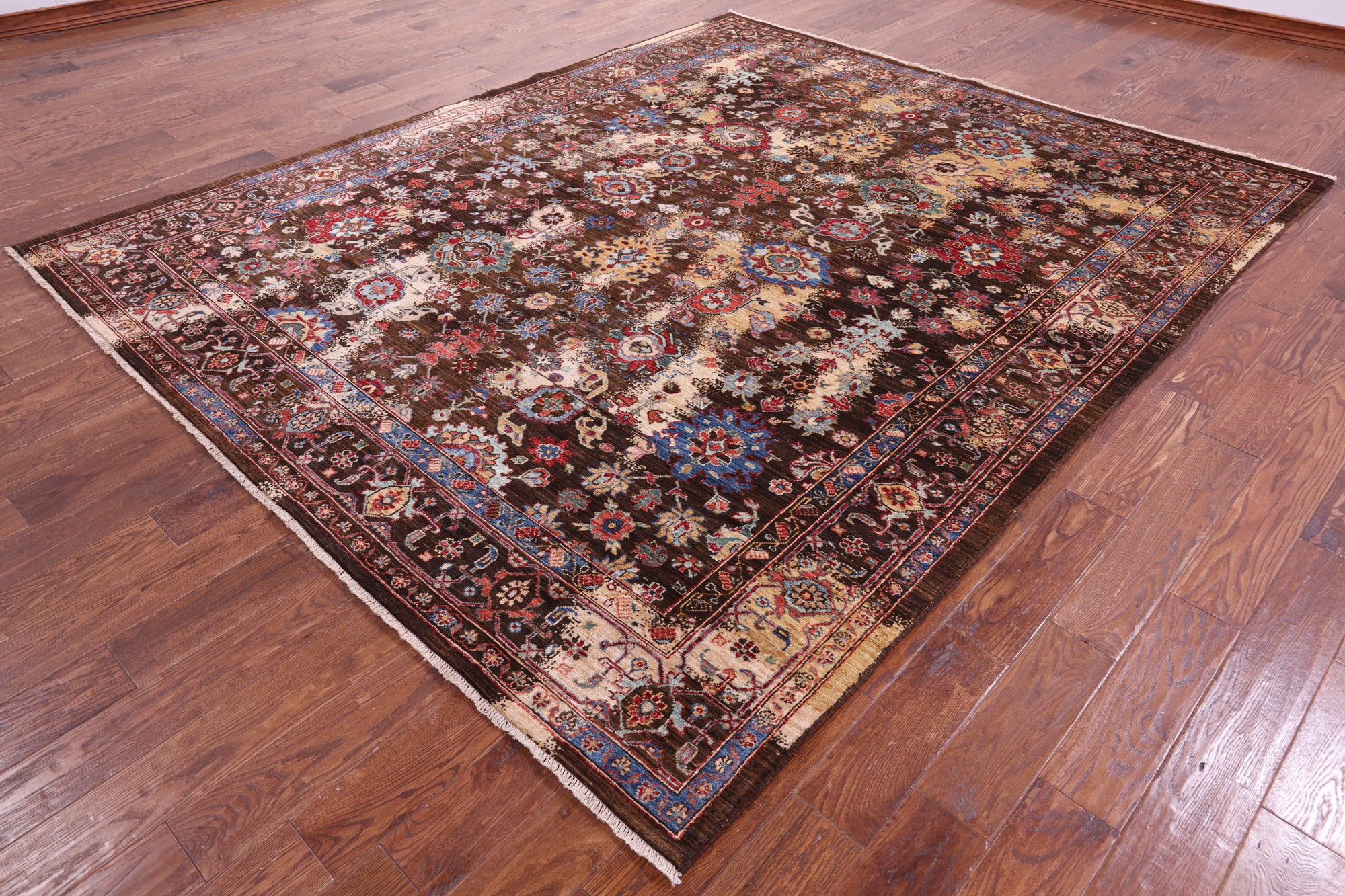 Persian Fine Serapi Handmade Wool Rug - 8' 2" X 9' 9" - Golden Nile