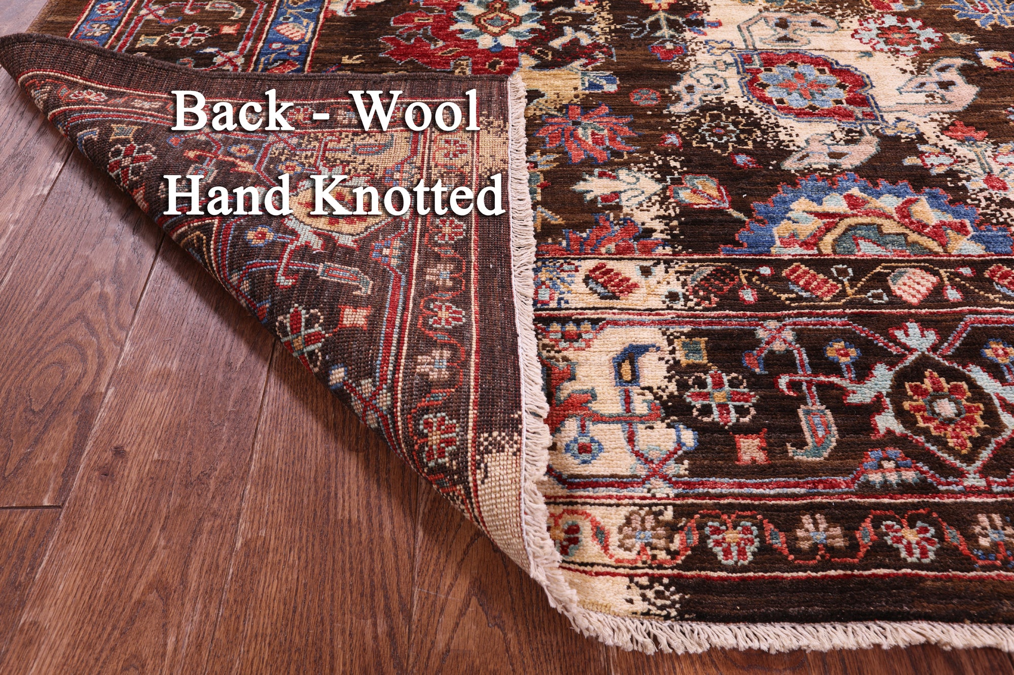 Persian Fine Serapi Handmade Wool Rug - 8' 2" X 9' 9" - Golden Nile