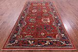 Persian Fine Serapi Hand Knotted Wool Rug - 6' 0" X 11' 6" - Golden Nile