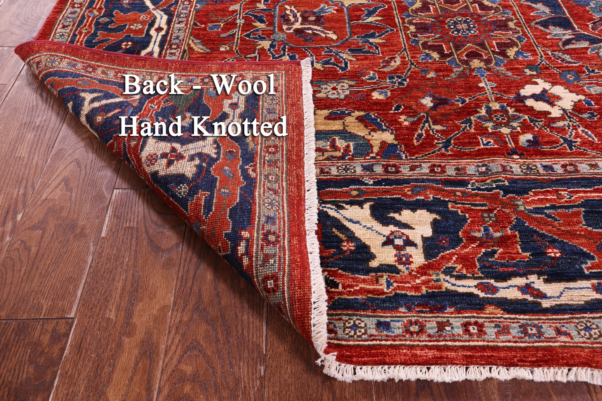 Persian Fine Serapi Hand Knotted Wool Rug - 6' 0" X 11' 6" - Golden Nile