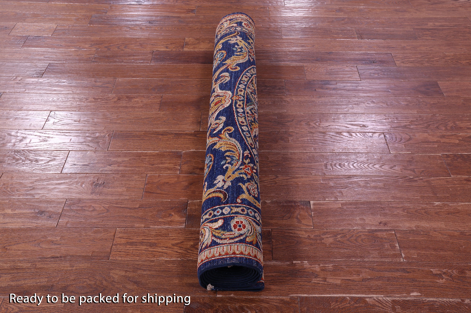 Contemporary Hand Knotted Wool Rug - 4' 9" X 11' 6" - Golden Nile