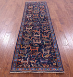 Persian Fine Serapi Hand Knotted Wool Runner Rug - 2' 9" X 9' 8" - Golden Nile